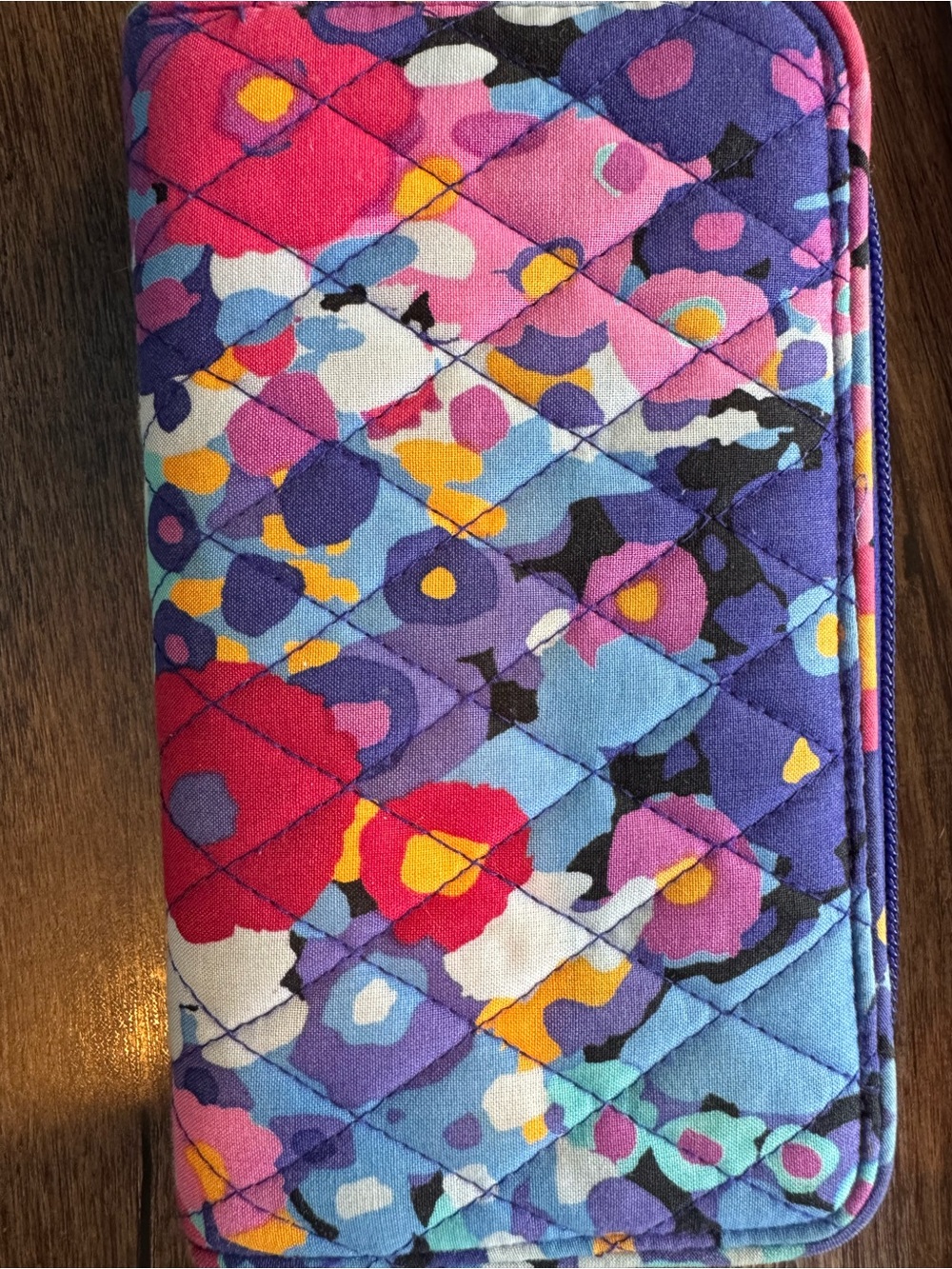 Vera Bradley Pink Floral Quilted Tote Bag with matching wallet - Picture 5 of 6